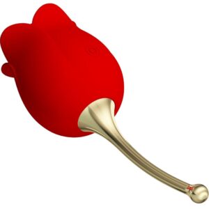 PRETTY LOVE – ESTIMULADOR DE CLITÓRIS ROSE LOVER 12 VIBRAÇÕES VERMELHO