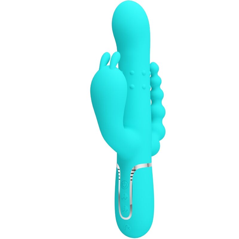 Mercadox PRETTY LOVE - CAMMY 4 EM 1 MULTIFUNCIONAL TRIPPLE RABBIT VIBRADOR AZUL