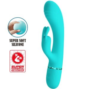 PRETTY LOVE – SCOCCO VIBRADOR COELHO TURQUESA