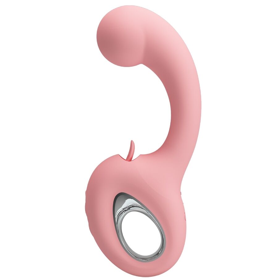 Mercadox PRETTY LOVE - ERYNNYES VIBRADOR PONTO G + ESTIMULADOR DE CLITÓRIS 10 VIBRAÇÕES ROSA