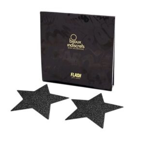 BIJOUX INDISCRETS – BLACK STAR FLASH NIPPLE CAPS