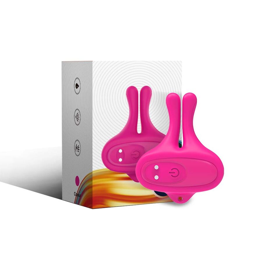 Mercadox ARMONY - GRAMPOS MAGNÉTICOS DE MAMILOS COM VIBRAÇÃO EM FORMA DE COELHO ROSA