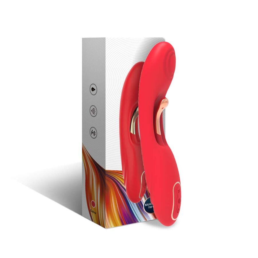 Mercadox ARMONY - VIBRADOR COM LÍNGUA OSCILANTE VERMELHO