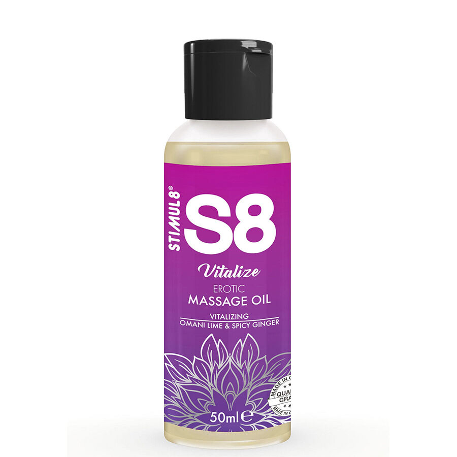 Mercadox STIMUL8 - S8 VITALIZE ÓLEO DE MASSAGEM ERÓTICO LIMA 50 ML
