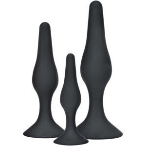 TOYJOY – ANAL PLAY CURVY COMPANIONS PLUG ANAL 3 PEÇAS PRETO