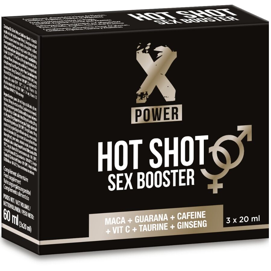 Mercadox X POWER - HOT SHOT SEX BOOSTER AUMENTA LIBIDO 3 X 20 ML