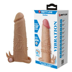 PRETTY LOVE – QUILLON CAPA PENIANA COM ESTIMULADOR CLITÓRICO E VIBRAÇÃO