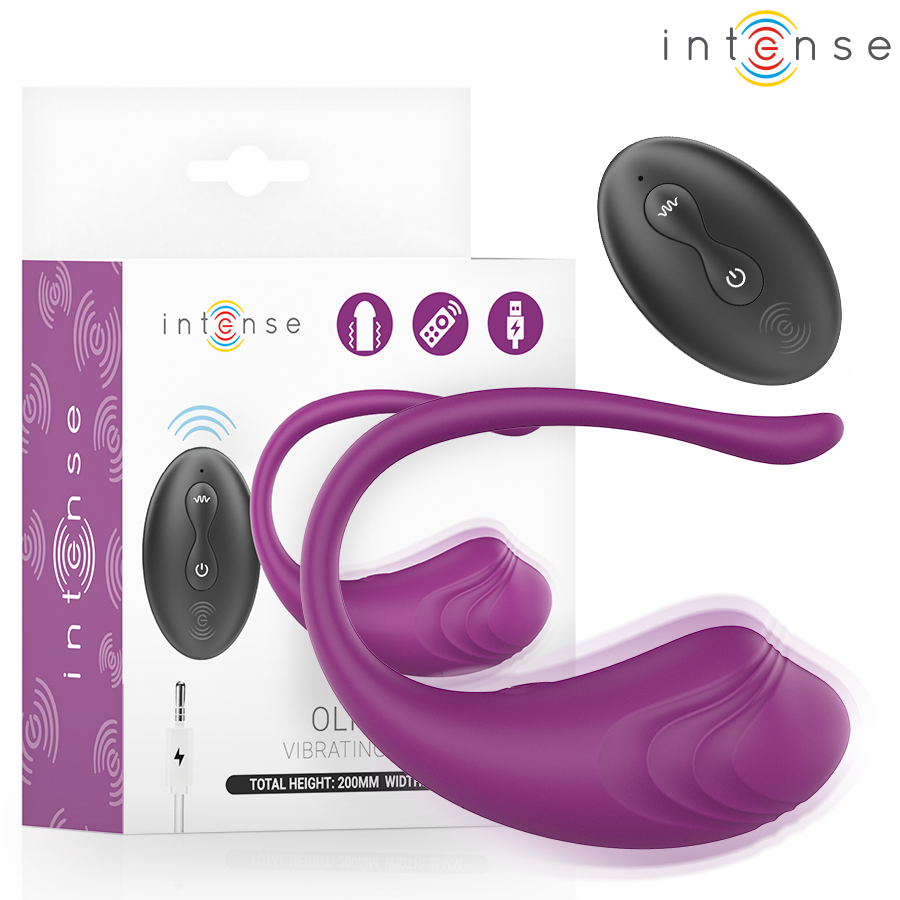 Mercadox INTENSE - OVO VIBRATÓRIO ROXO OLIVIA COM CONTROLE REMOTO