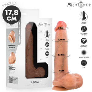 MR INTENSE – BRUCE S DILDO DE SILICONE COM TESTÍCULOS 17,8 CM -Ø- 4 CM