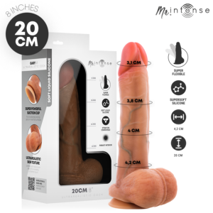 MR INTENSE – GARY M PÊNIS DE SILICONE ULTRA-REALISTA COM TESTÍCULOS 20 CM -Ø- 4,2 CM