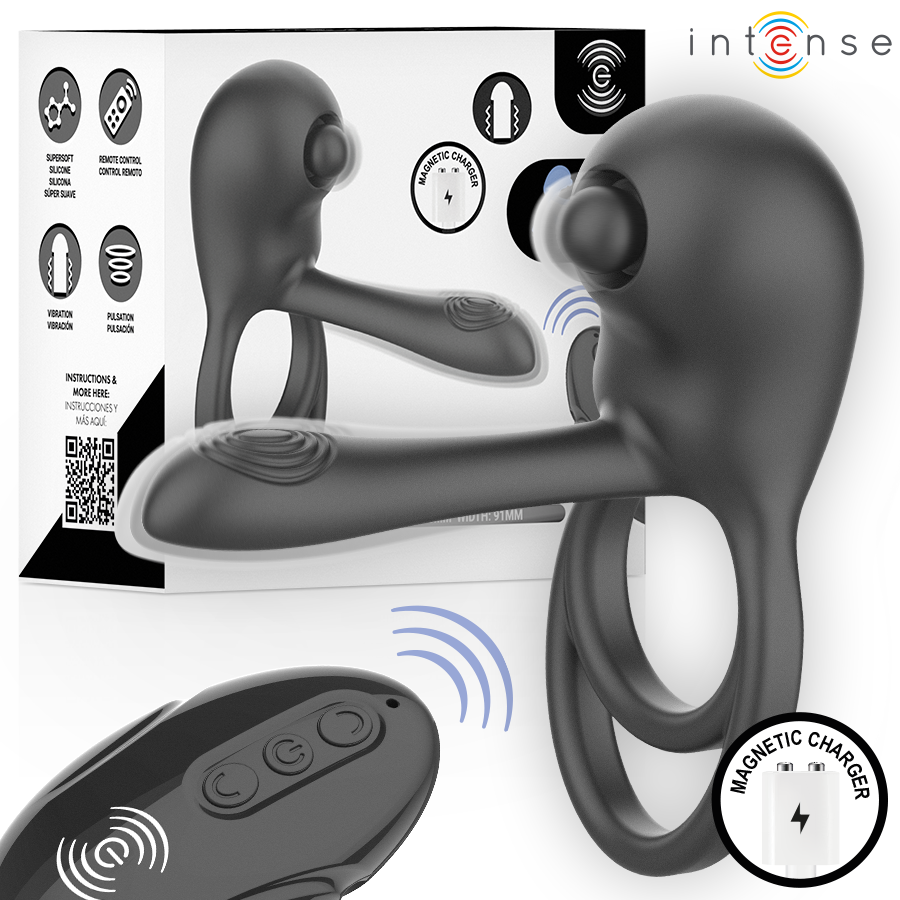 Mercadox INTENSE - SPIKE ANEL PENIANO VIBRATÓRIO COM CONTROLE REMOTO