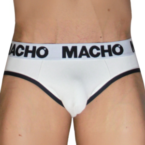MACHO – MCH006 SLIP CLÁSSICO BRANCO + PRETO M
