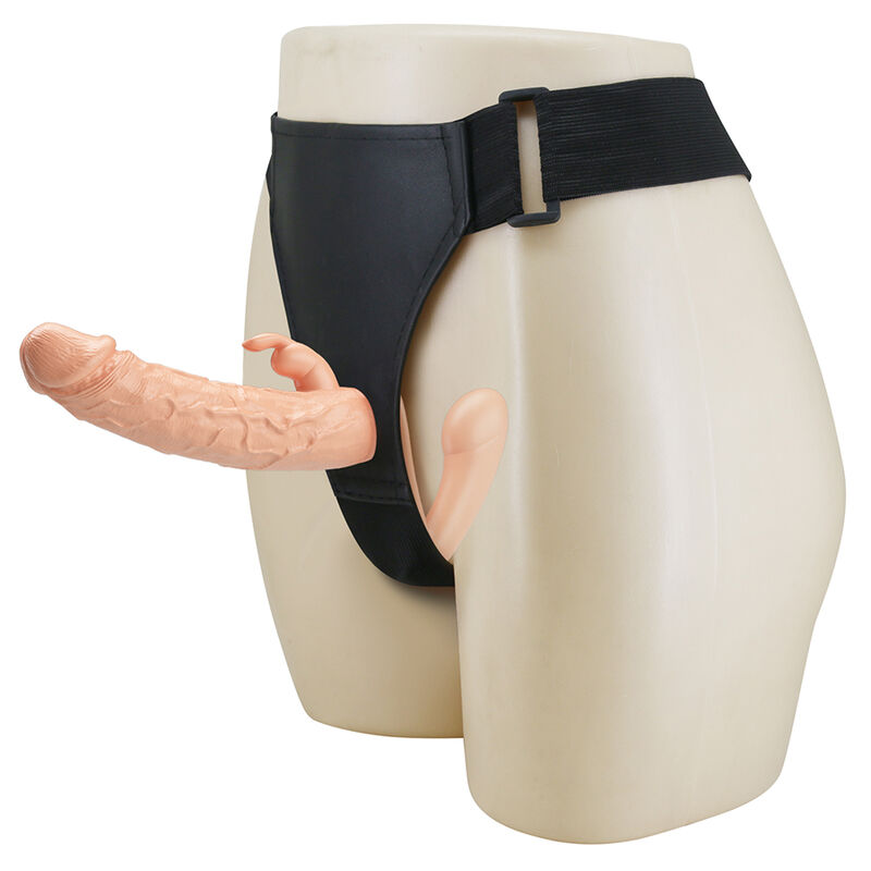 Mercadox BAILE - CHARLOTTE HOLLOW DUPLA PENETRAÇÃO STRAP-ON CARNE
