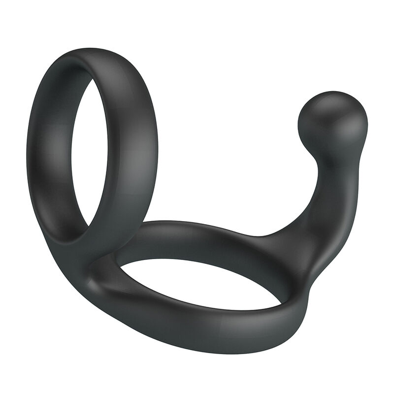 Mercadox CRAZY BULL - ANEL DUPLO FLORIAN PARA PÊNIS E TESTÍCULOS PRETO