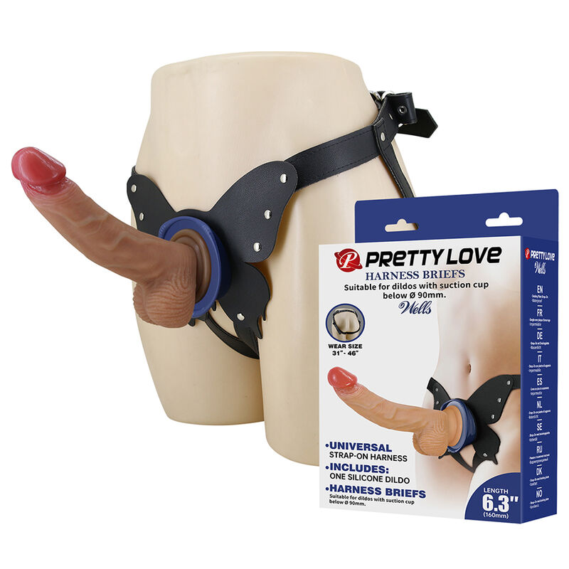 Mercadox PRETTY LOVE - ARNÊS YETI COM DILDO DE VENTOSA EM FORMATO DE CARNE