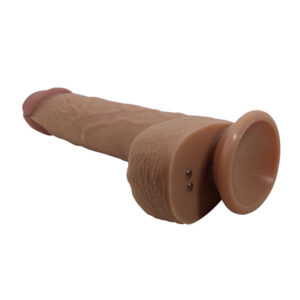 PRETTY LOVE – TOMMY VIBRADOR REALISTA COM CONTROLE REMOTO E EMPURRAÇÃO MARROM ESCURO