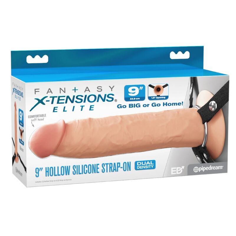 Mercadox FANTASY X-TENSIONS - ELITE REALISTIC HOLLOW STRAP-ON 24.1 CM
