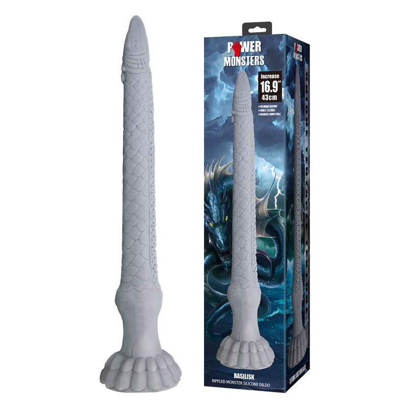 Mercadox POWER MONSTERS - DILDO DE SILICONE BASILISK FANTASY 43 CM Ø 5 CM
