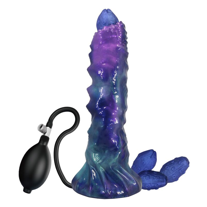 Mercadox POWER MONSTERS - DUSKWALKER SENTINEL TRICOLOR DILDO DE SILICONE INFLÁVEL FANTASIA 23 CM Ø 5 CM