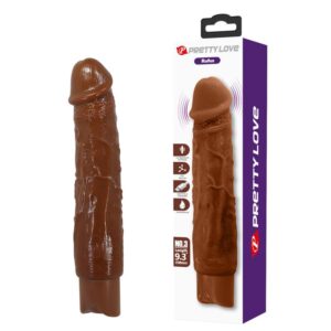 PRETTY LOVE – VIBRADOR REALISTA DUKE 23,5 CM Ø 4,8 CM MARROM