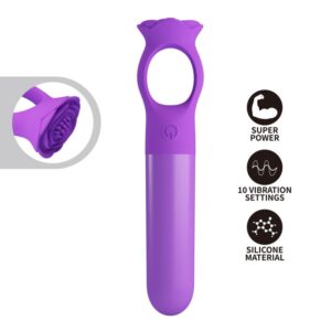 PRETTY LOVE – MINI VIBRADOR MASSAGEADOR RECARREGÁVEL GIANA ROXO