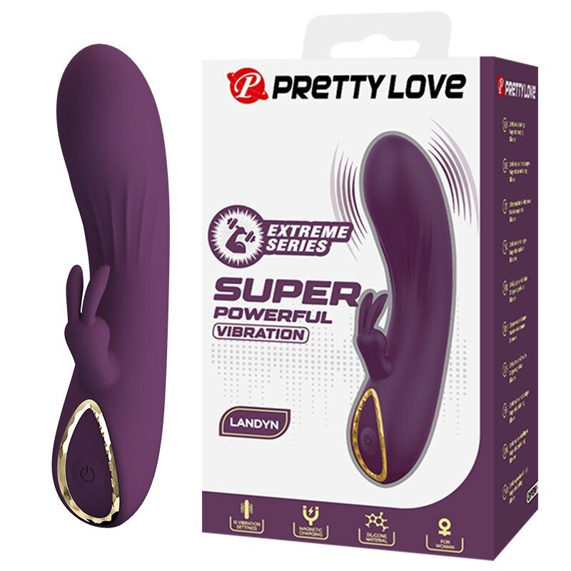Mercadox PRETTY LOVE - VIBRADOR COELHO RECARREGÁVEL LANDYN COM 10 FUNÇÕES - ROXO