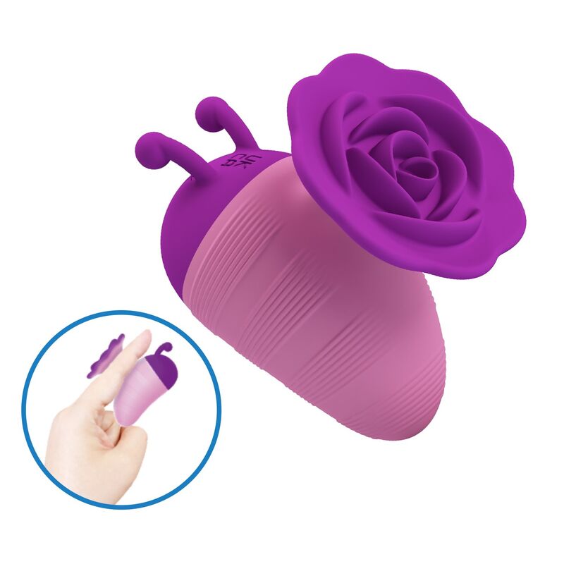 PRETTY LOVE - LITTLE BEE - ESTIMULADOR CLITORIAL RECARREGÁVEL COM 7 MODOS - ROXO-ROSA - Image 2