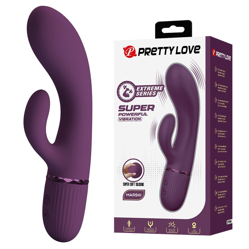 Mercadox PRETTY LOVE - MARGIE VIBRADOR COELHO RECARREGÁVEL COM 10 FUNÇÕES ROXO
