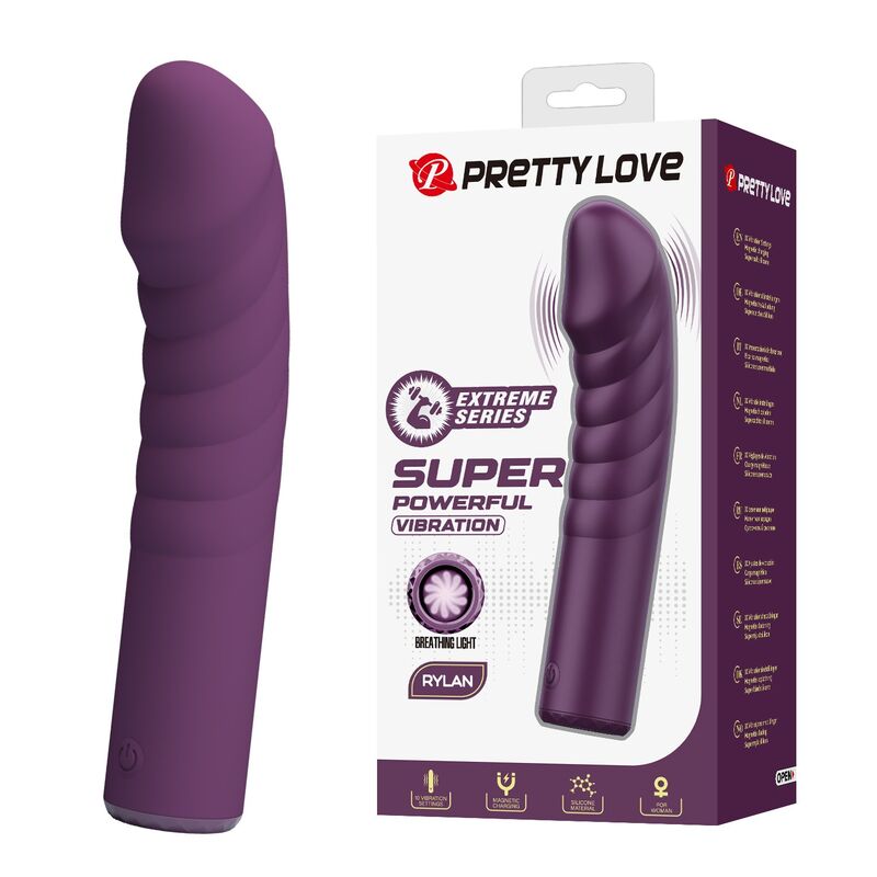 Mercadox PRETTY LOVE - VIBRADOR RECARREGÁVEL RYLAND COM 10 FUNÇÕES - ROXO