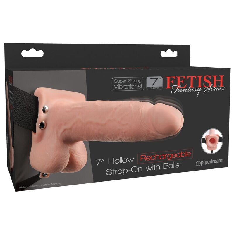 Mercadox FETISH FANTASY SERIES  - STRAP-ON VIBRATÓRIO REALISTA COM BOLAS 17