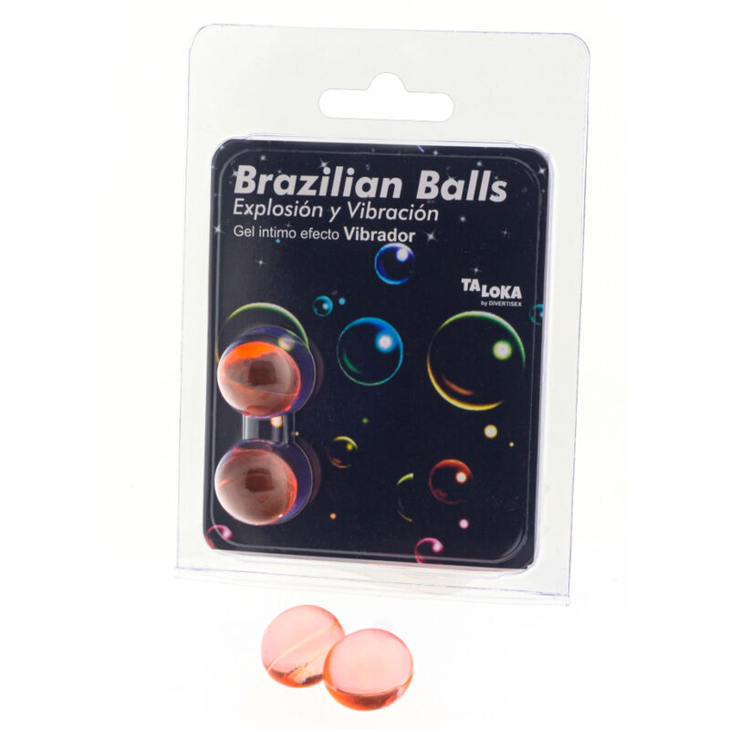 Mercadox TALOKA - 2 BOLAS BRASILEIRAS EFEITO VIBRATÓRIO GEL EMOCIONANTE