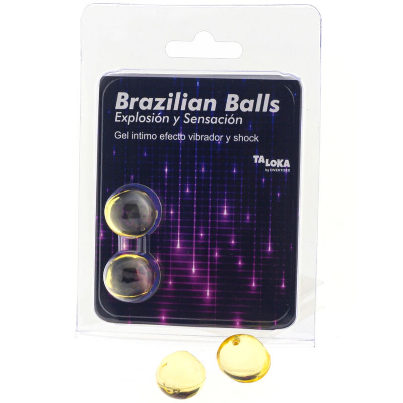 Mercadox TALOKA - 2 BOLAS BRASILEIRAS GEL EMOCIONANTE VIBRANTE E EFEITO DE CHOQUE