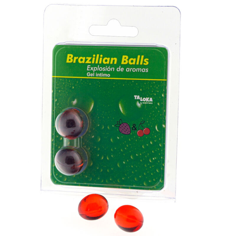 Mercadox TALOKA - 2 BOLAS BRASILEIRAS GEL ÍNTIMO DE MORANGO E CEREJA