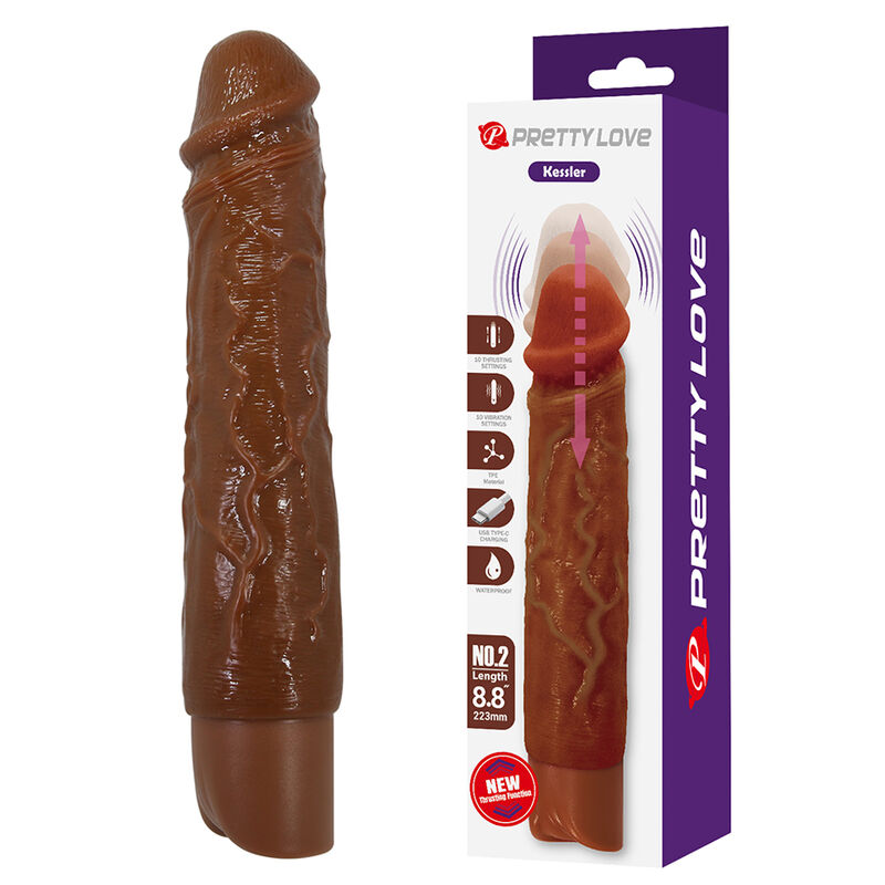 Mercadox PRETTY LOVE - KESSLER VIBRADOR REALISTA COM 10 MODOS DE VIBRAÇÃO E 10 INTENSIDADES