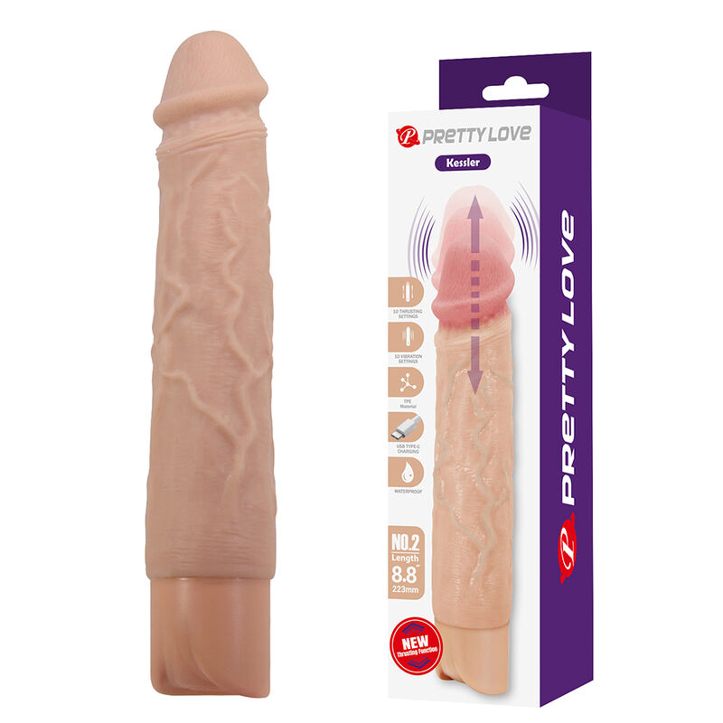 Mercadox PRETTY LOVE - KESSLER DILDO VIBRATÓRIO REALISTA COM 10 MODOS DE VIBRAÇÃO E 10 NÍVEIS DE PROFUNDIDADE