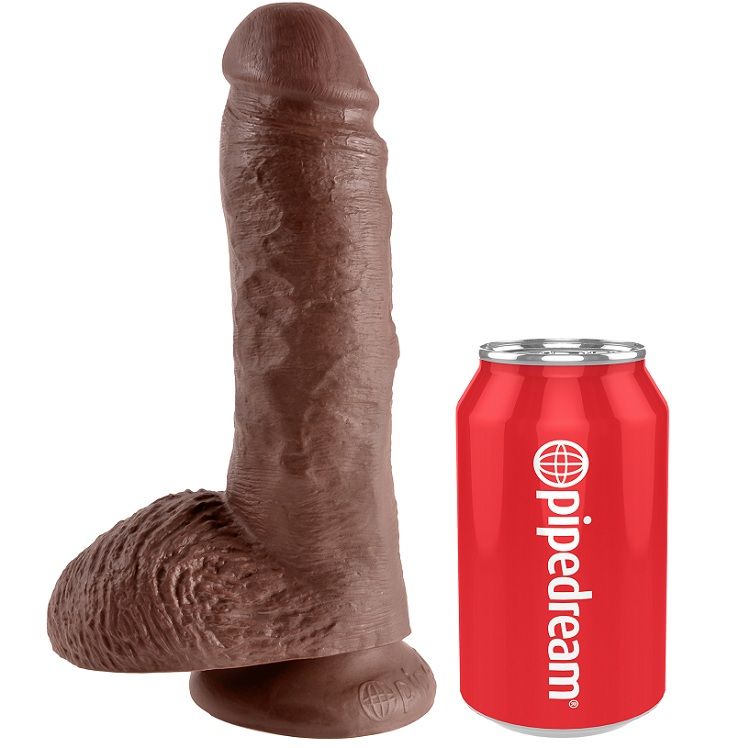 Mercadox KING COCK - 8" PENE REALÍSTICO MARRÓN 20.3 CM