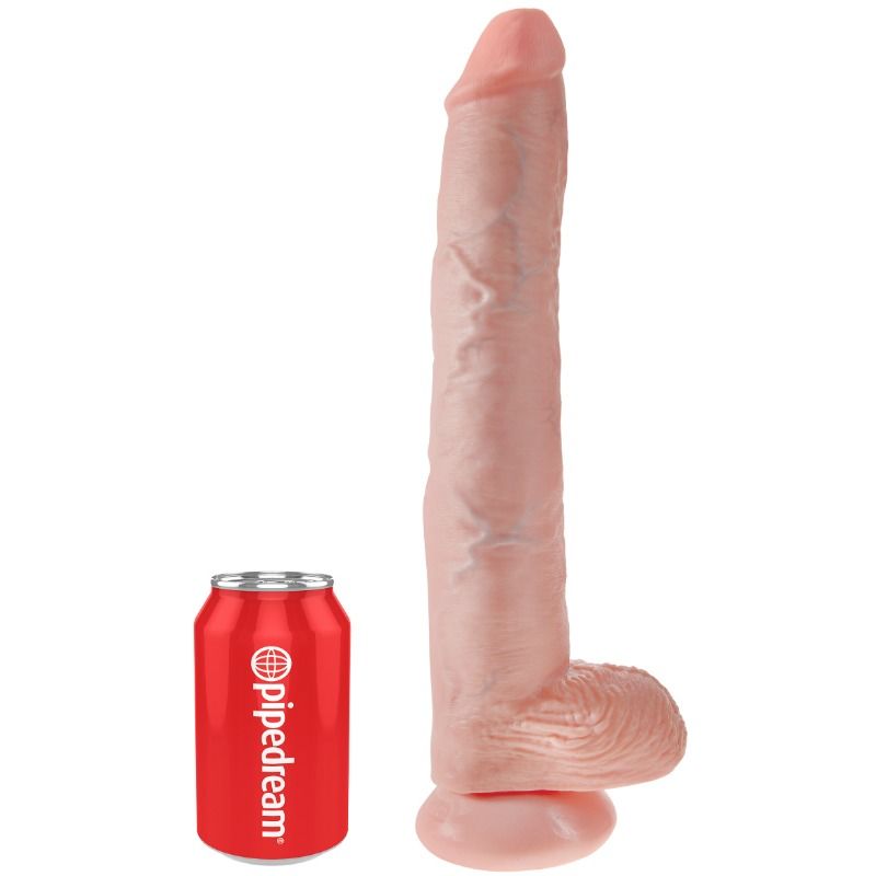 Mercadox KING COCK - DILDO COM BOLAS 35.6 CM CARNE