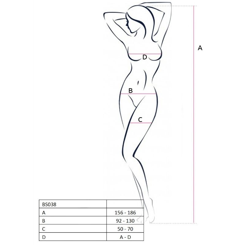 PASSION - WOMAN BS038 BODYSTOCKING PRETO TAMANHO ÚNICO - Image 3