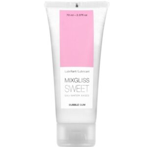 MIXGLISS – LUBRIFICANTE BASE DE GUA SABOR GOMA 70 ML