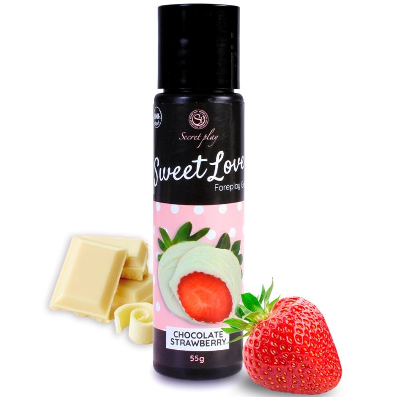 Mercadox SECRETPLAY - GEL DOCE AMOR MORANGO E CHOCOLATE BRANCO 60 ML