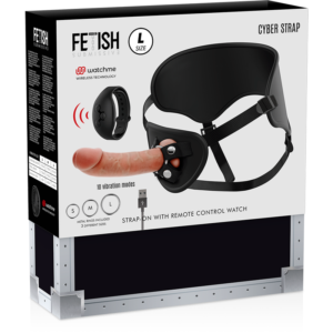 FETISH SUBMISSIVE CYBER STRAP – ARNÊS COM TECNOLOGIA DILDO WATCHME L DE CONTROLE REMOTO