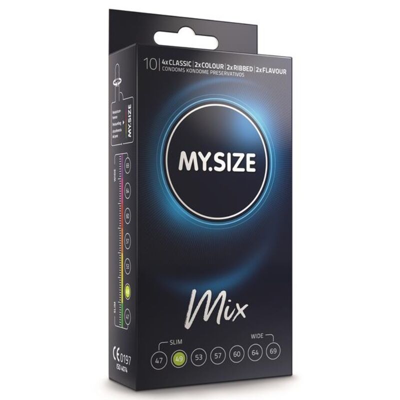 Mercadox MY SIZE - MIX PRESERVATIVOS 49 MM 10 UNIDADES