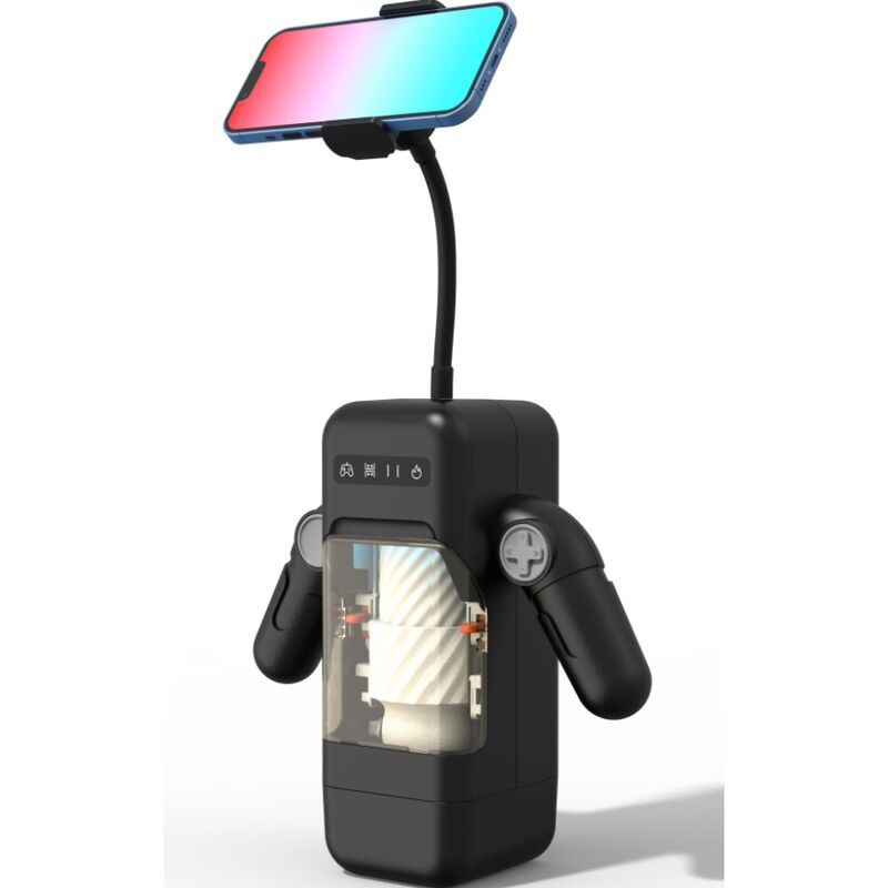 GAME CUP - MASTURBADOR DE VIBRAÇÃO DE IMPULSO COM FUNÇÃO DE AQUECIMENTO E SUPORTE MÓVEL - PRETO - Image 2