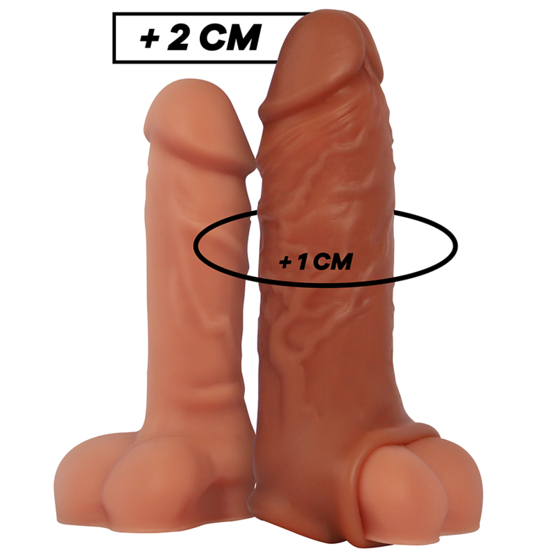Mercadox VIRILXL - EXTENSÃO DE PÊNIS DE SILICONE LÍQUIDO V9 MARROM