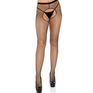 LEG AVENUE – MEIAS DE REDE PRETAS SEM CROTCHLES