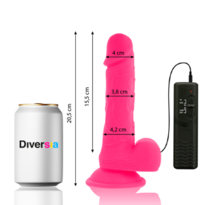 DIVERSIA – VIBRAO FLEXÍVEL DIVERSIA ROSA 20.5 CM -O- 4.2 CM
