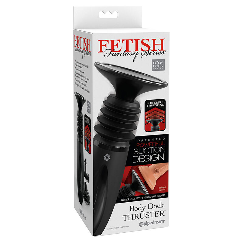 Mercadox FETISH FANTASY SERIES - BODY DOCK THRUSTER DILDO CLAMP COM 7 MODOS DE EMPURRAR PRETO