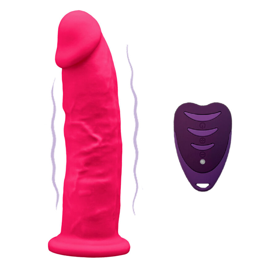 Mercadox SILEXD - MODELO DE PÊNIS REALISTA 2 ROSA + CONTROLE REMOTO LRS 17 CM