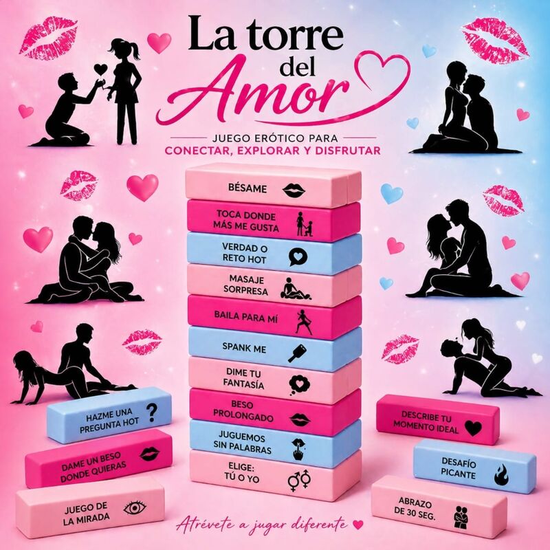 Mercadox DIABLO PICANTE - JOGO DA TORRE DO AMOR - VERSÃO EM ESPANHOL