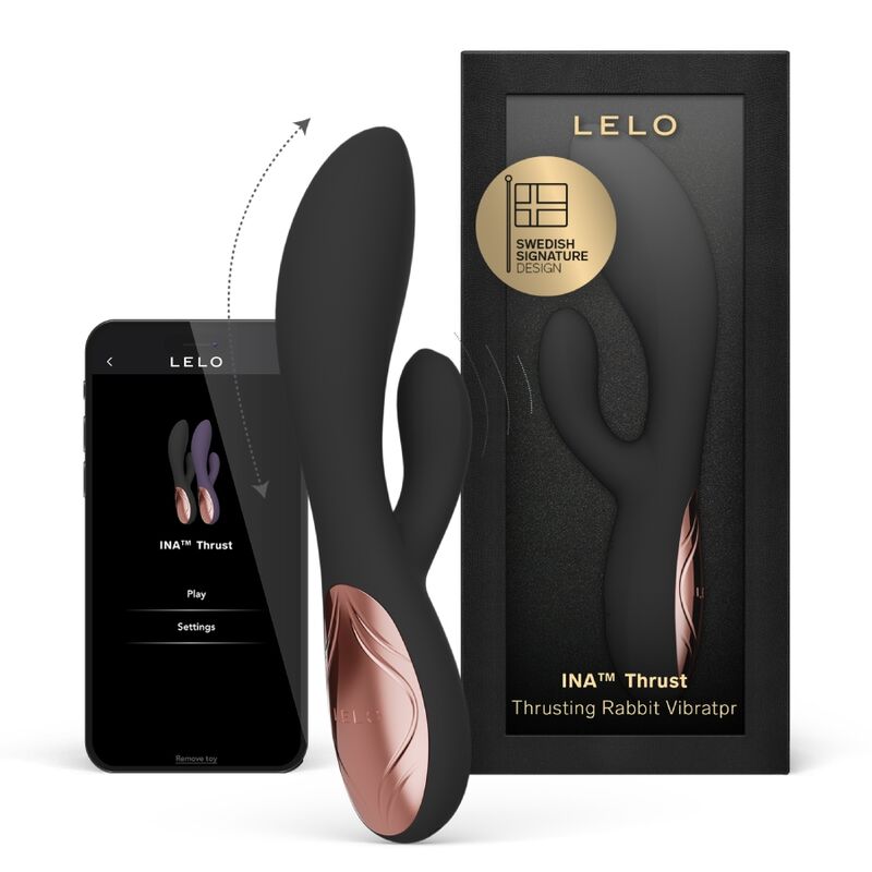 Mercadox LELO - INA THRUST RABBIT VIBRADOR DE EMPURRAÇÃO PRETO